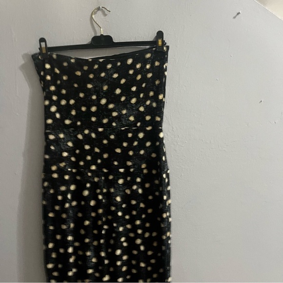 Norma Kamali Dot Print Tube Midi Dress Size Medium - Picture 7 of 15